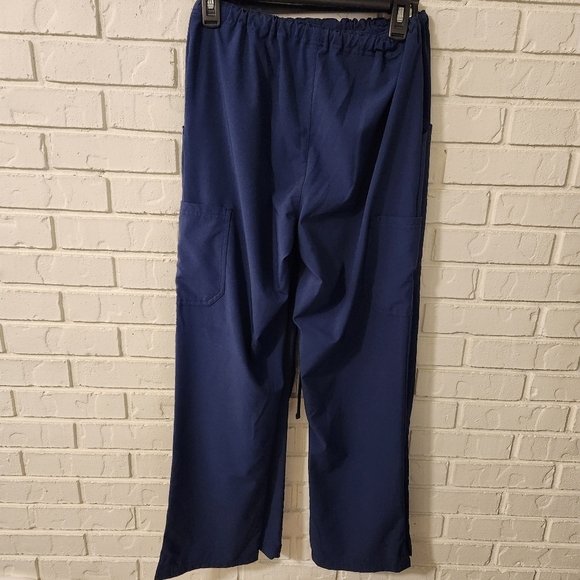 Womens Scrubs Navy Small TWO PAIRS Easy Stretch Brand - Picture 5 of 5